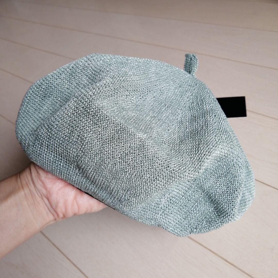 ベレー帽　レディース　素材：paper 淡いグリーン　シトラスグリーン_画像5