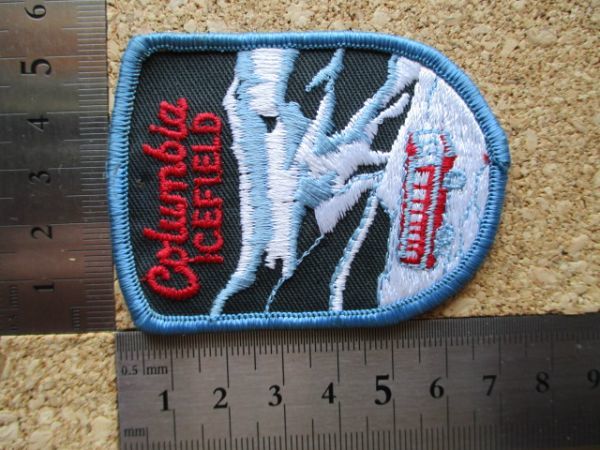 80s カナダCOLUMBIA ICEFIELDビンテージ刺繍ワッペン/雪山スキーCANADIAN ROCKIES登山カナディアンロッキー観光PATCHバス土産カスタム D②_画像7