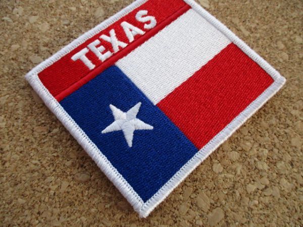 テキサス州 TEXAS ワッペン/State of TXアメリカLone Star Stateローン・スター・ステイト州旗スーベニアPATCHアップリケUSAパッチ D10_画像2