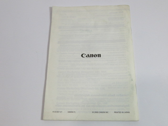 【 中古品/English Edition 】Canon Power Shot S100 キヤノン 英語の使用説明書 [管CN384]_画像4
