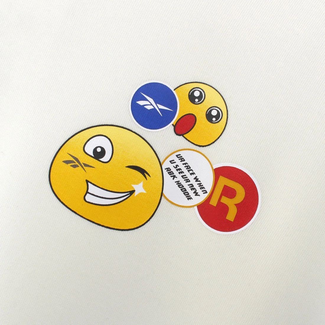 Reebok クラシックス エモジ フーディー [Classics Emoji Hoodie] リーボック　スウェット　パーカー　スマイル　ホワイト　白_画像4