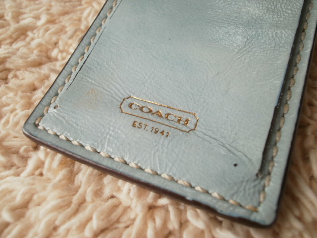 正規★COACH コーチ /トラベルバッグチャーム　ストラップ　キーホルダー★水色_画像2