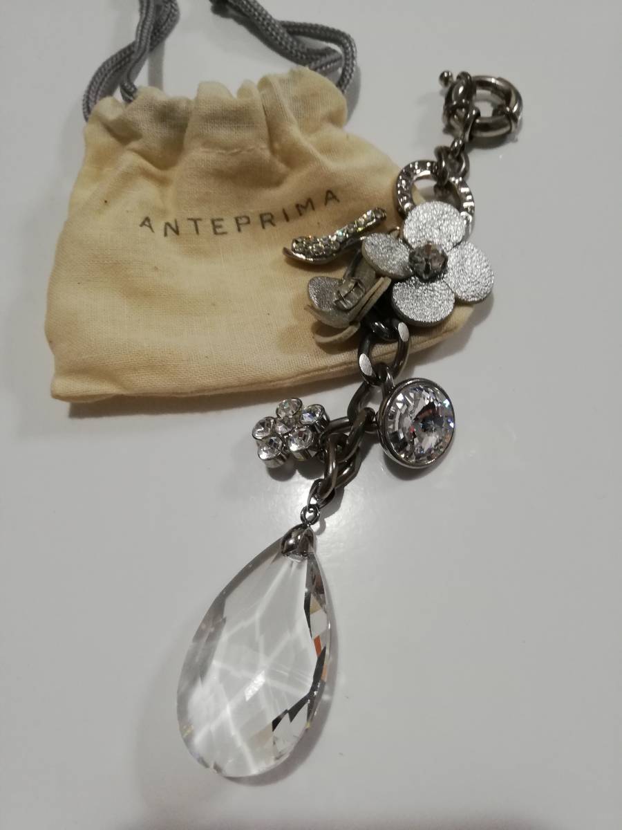  стандартный *ANTEPRIMA Anteprima / цветок Stone ремешок очарование кольцо для ключей брелок для ключа / сумка имеется *