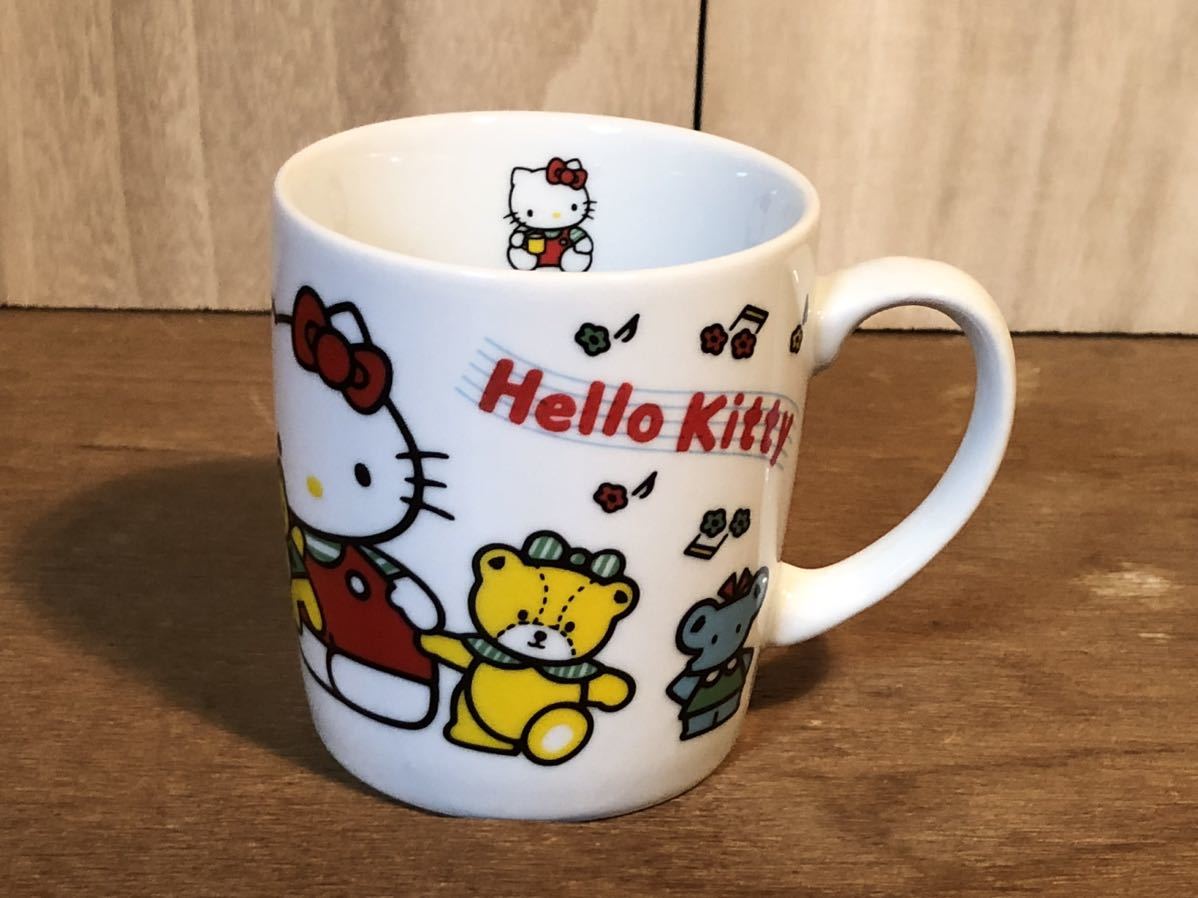 新品　未使用　当時物　Sanrio サンリオ　Hello kitty ハローキティ　vintage retoro 古い　昔の　昭和レトロ　マグカップ　雑貨　ラスト_画像3