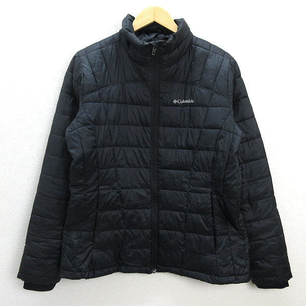 y■コロンビア/COLUMBIA WL1078 THERMAL COIL中綿ジャケット■黒系【レディースL】LADIES/146【中古】_画像1