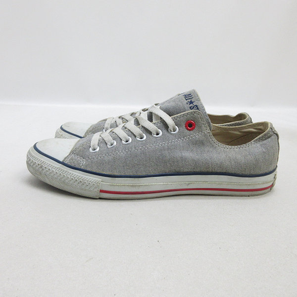 k■【27cm】コンバース/CONVERSE ALL STAR キャンバススニーカー LOW/灰色/MENS■22【中古】_画像1