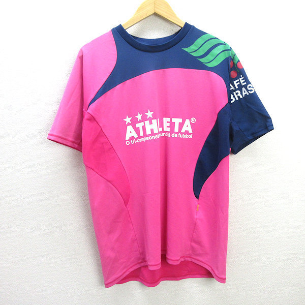 z■アスレタ/ATHLETA 半袖Tシャツ フットサル【O】ピンク/men's/26【中古】■_画像1