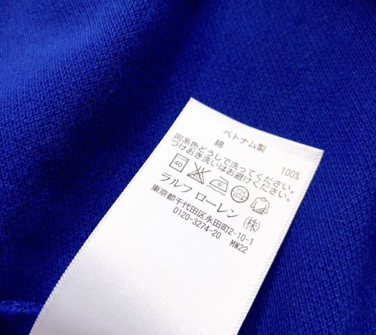  новый товар RALPH LAUREN Ralph Lauren рубашка-поло голубой XS
