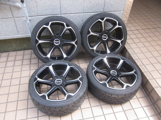 手渡し歓迎 ハイエース200系に装着 ESSEX エセックスEJ-19 8J オフセット＋38 超バリ山 225/40-19 4本付き