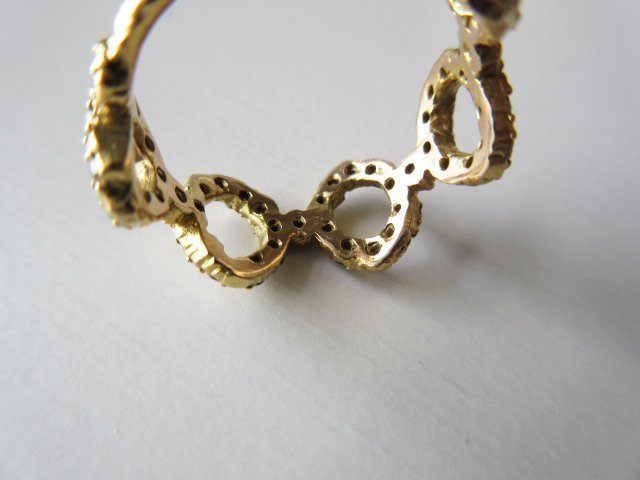美品 noguchi BIJOUX / ノグチ ビジュー K14YG BROWN DIAMOND リング