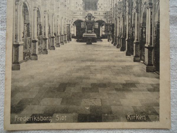 【絵葉書1枚】 Kirken Frederiksborg Slot /Knud Poulsens Boghandel /フレデリクスボー城 教会 /デンマーク ヴィンテージ 聖堂 建築 /48-2_画像9