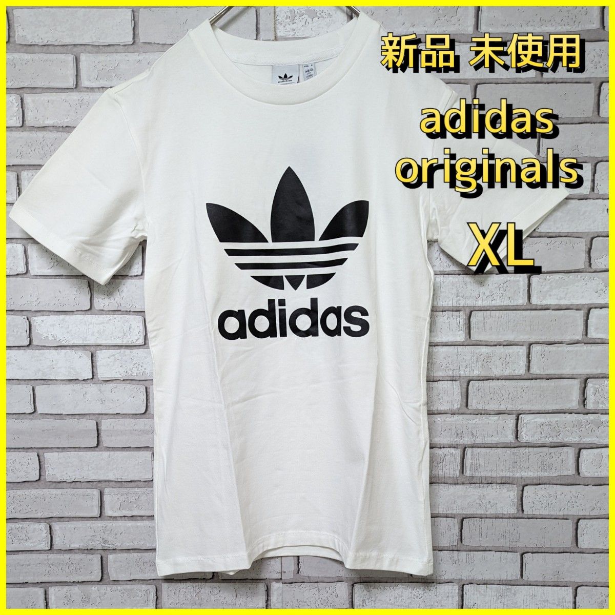 adidas originals アディダス Tシャツ 白色 XL ロゴ