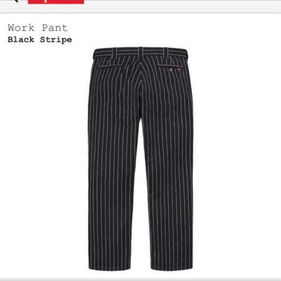 新品】30 Supreme Work Pant Black Stripe シュプリーム ワーク 新品】30 Supreme Work Pant Black Stripe シュプリーム ワーク