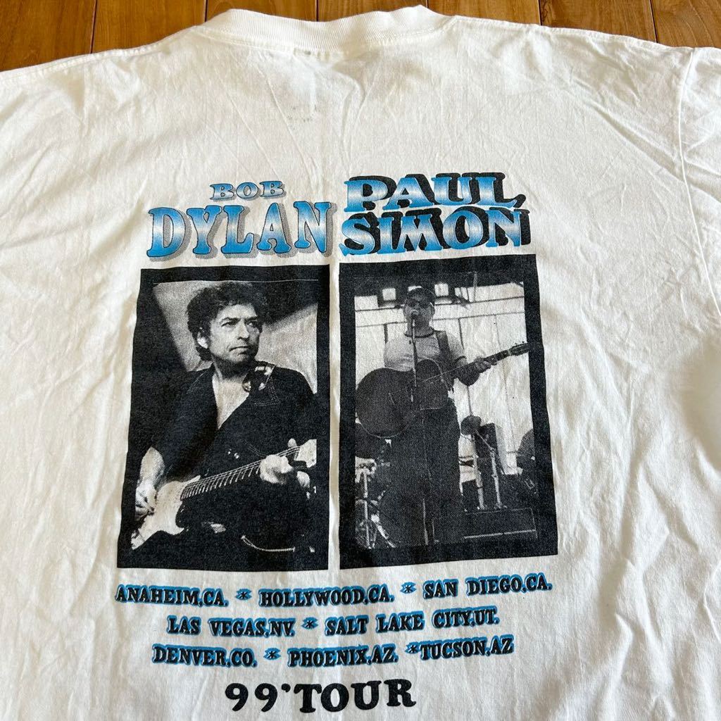 ビンテージ　ボブディラン　ポールサイモン　ツアー　Tシャツ　1999 XLサイズ_画像4