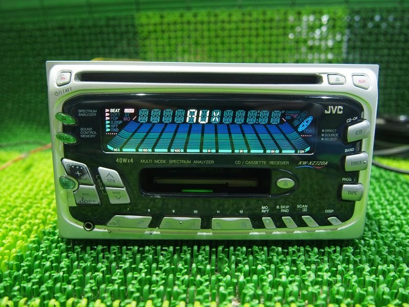 『psi』 JVC KW-XZ72DA フロントAUX対応 CD・カセットレシーバー ジャンク品 当時物 JDM 昭和レトロ_画像5