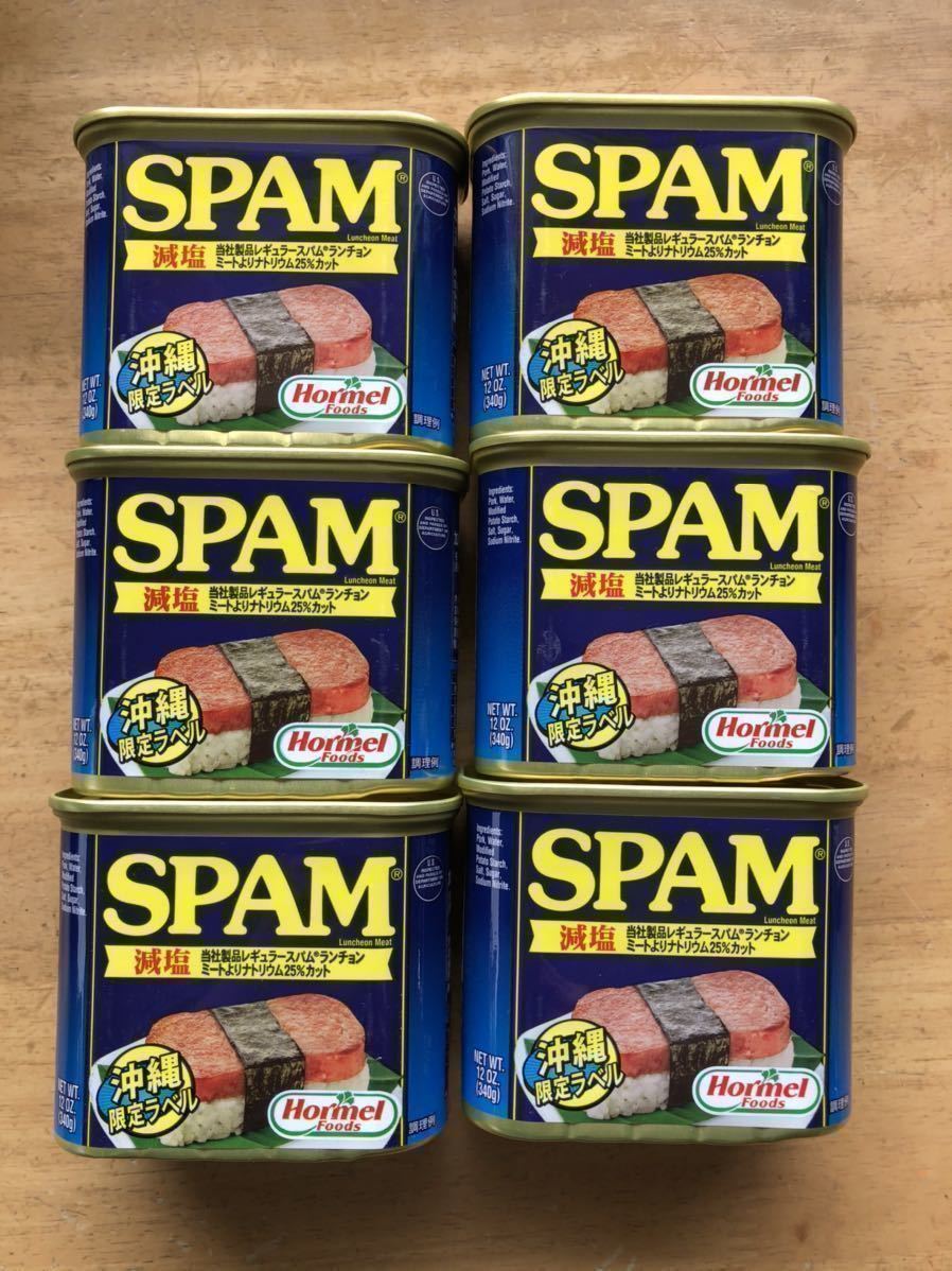 88%以上節約 減塩スパム ポークランチョンミート 6缶 SPAM SPAM スパム缶 6缶セット