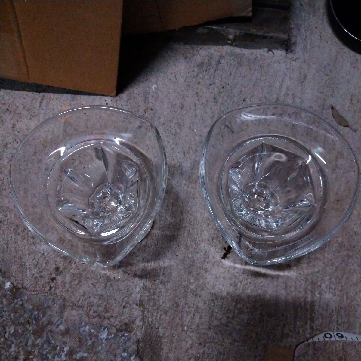 昭和レトロ パフェグラス ガラス食器 中古 ２個セットの画像2