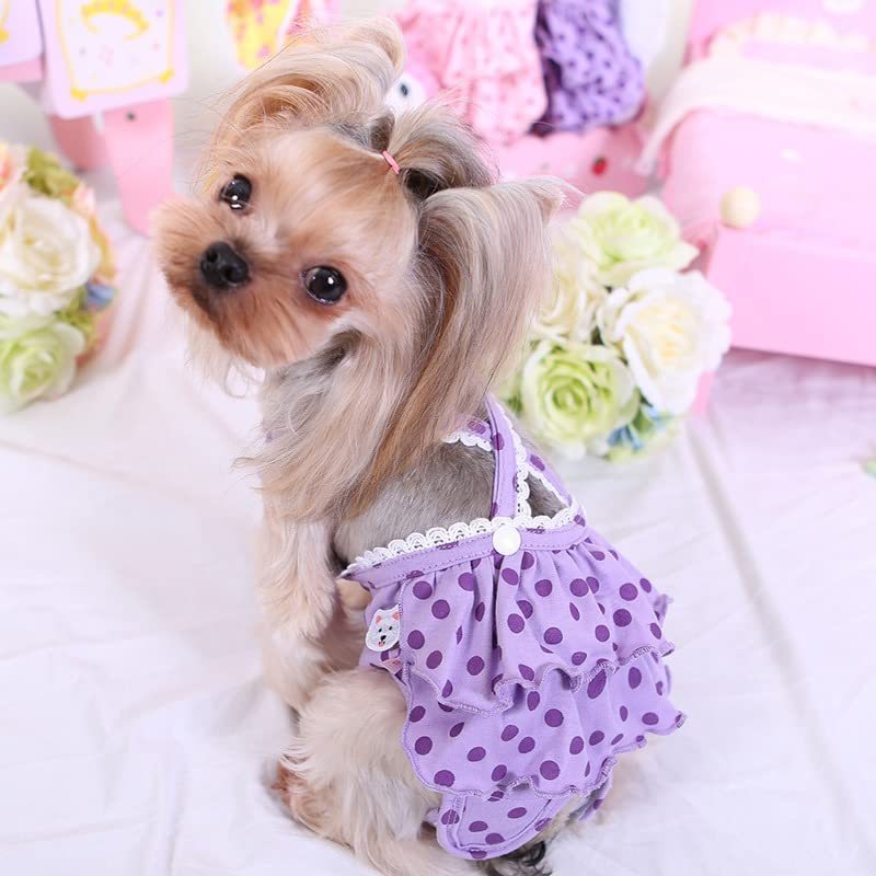 マナーパンツ 犬 通販 女の子 布 ポリエステル 生理 ドッグウェア 犬の服 小型犬 パープル　L_画像1