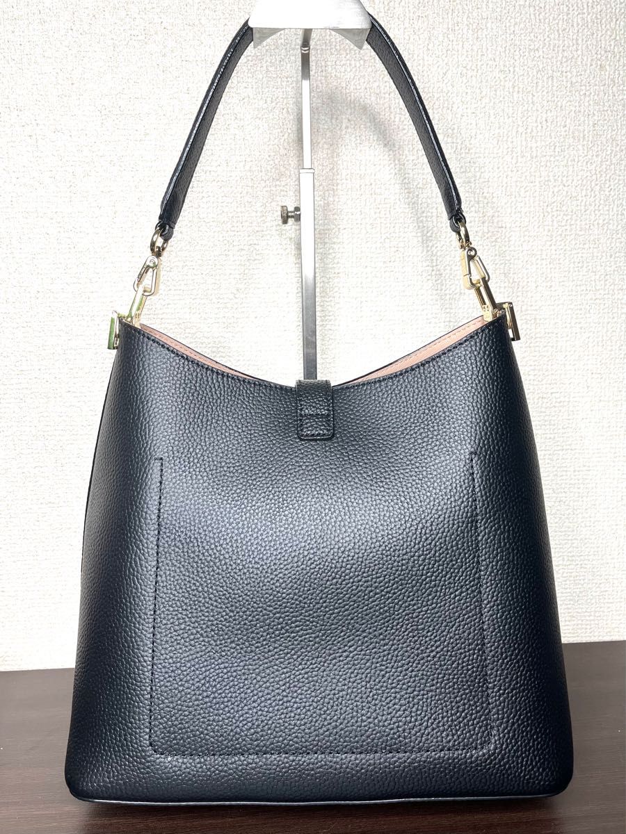 超美品☆ kate spade NEW YORK ショルダーバッグ 黒 ブラック レザー 2way レオナルド ケイトスペード 超美品☆ kate spade NEW YORK ショルダーバッグ 黒 ブラック レザー 2way レオナルド ケイトスペード