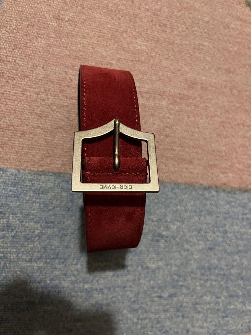 Dior Homme Dバックル スエード ベルト | activoskateshop.com