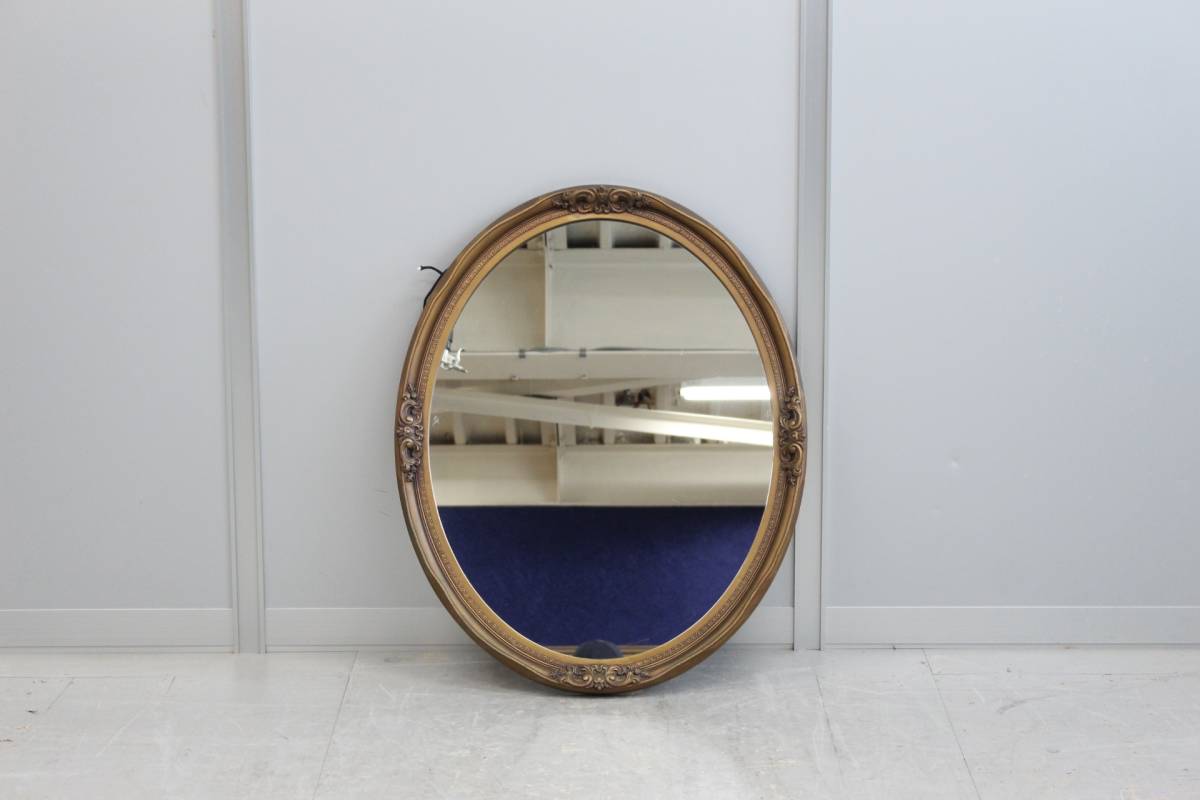 E0189 ミラー 壁掛け ウォール 鏡 姿見 アンティーク調 ビンテージ インテリア 家具 東京発