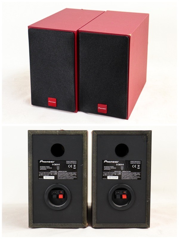 EM-101218[ Junk ]CD Mini component system [X-CM35-R(X-CM35-R+S-CM35-R)] Pioneer (Pioneer) red [ electrification OK] used 