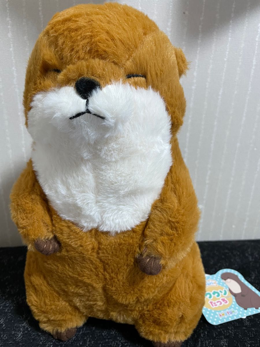 新品未使用 くったりカワウソたっちJB ライトブラウン(目閉じ 新品未使用 くったりカワウソたっちJB ライトブラウン(目閉じ