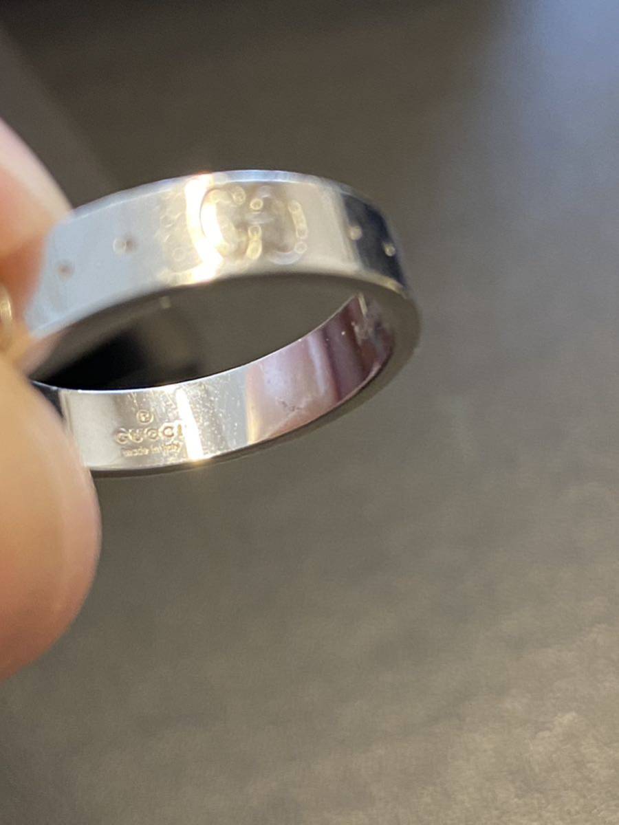GUCCI グッチ ICON アイコン リング K18 18金 WG size 10 K18WG