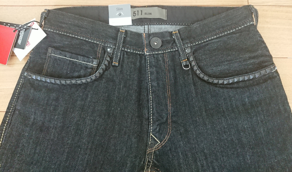 LEVI'S 511 スリム スタッズ デニム ハーフ パンツ W30 L21 リーバイス ズボン ジーパン ジーンズ SP511 ラベル付き 未使用品_画像4