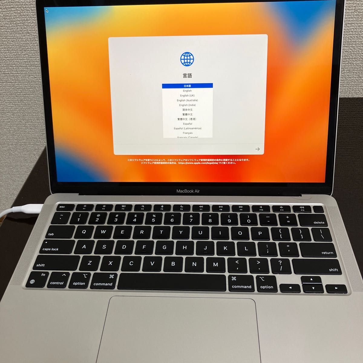 Apple MacBook Air M1チップ 英語配列 メモリ16GB SSD1TB