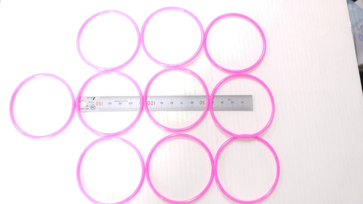  see-through coloring O-ring wheel .. pink 10 piece game center crane game UFO catcher fixtures 