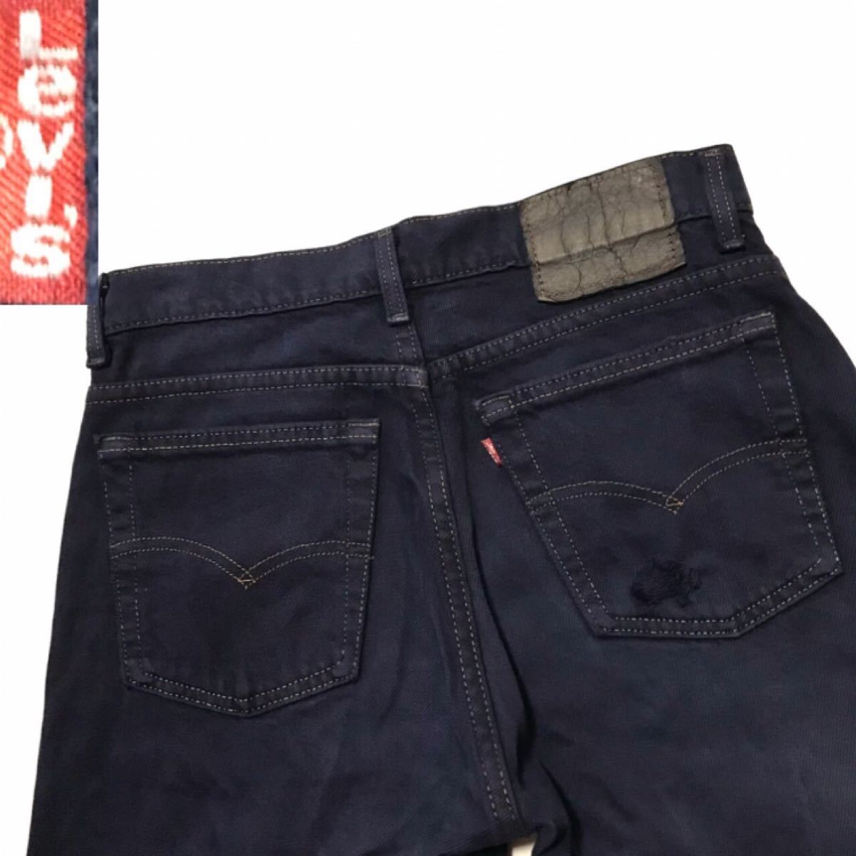 漢の休日は後染め 90s USA製 Levi’s 505-0217 W30 USA製 ストレート メンズ ジーパン デニム パンツ 米国製 ダメージデニム_画像1