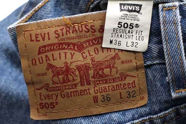 ★00s メキシコ製 Levi'sリーバイス 505 デニムパンツ w36 L32★SDP1984 オールド ジーンズ ストレート ストーンウォッシュ_画像6