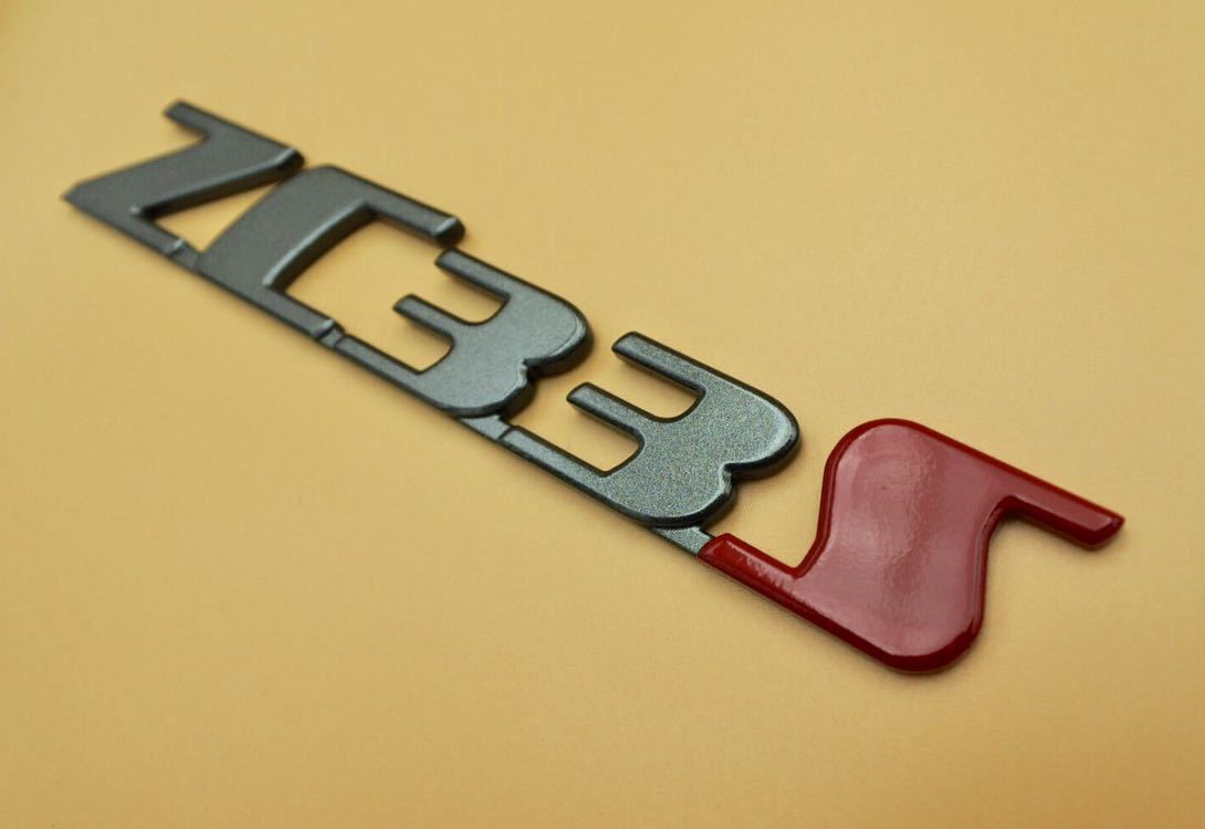 スズキ スイフトスポーツ ZC33S Handmade Emblem オリジナル 手作りエンブレム Ver2 (グレーメタリック + レッド)_画像4