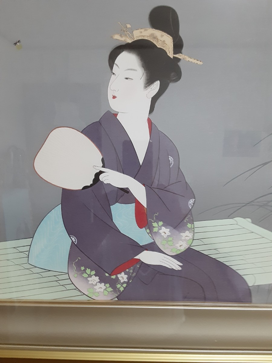 上村松園 木版画「蛍」額付 | www.mclegal.info