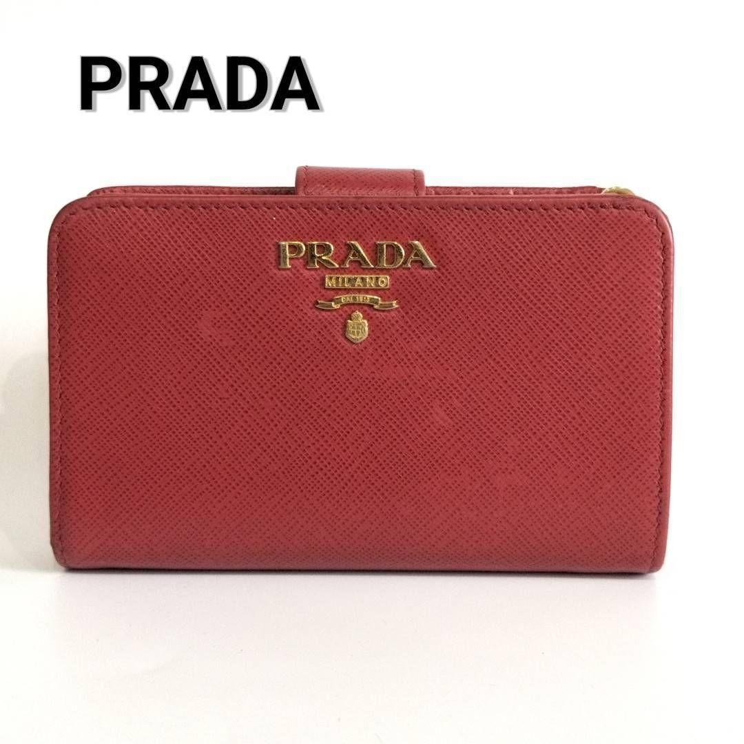 プラダ サフィアーノ 1ML225 PEONIA PRADA 財布 レッド 赤