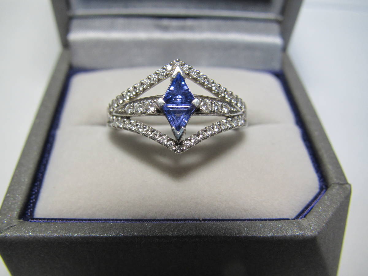 ☆STAR JEWELRY スタージュエリー リング Pt950 DIAMOND&TANZANITE