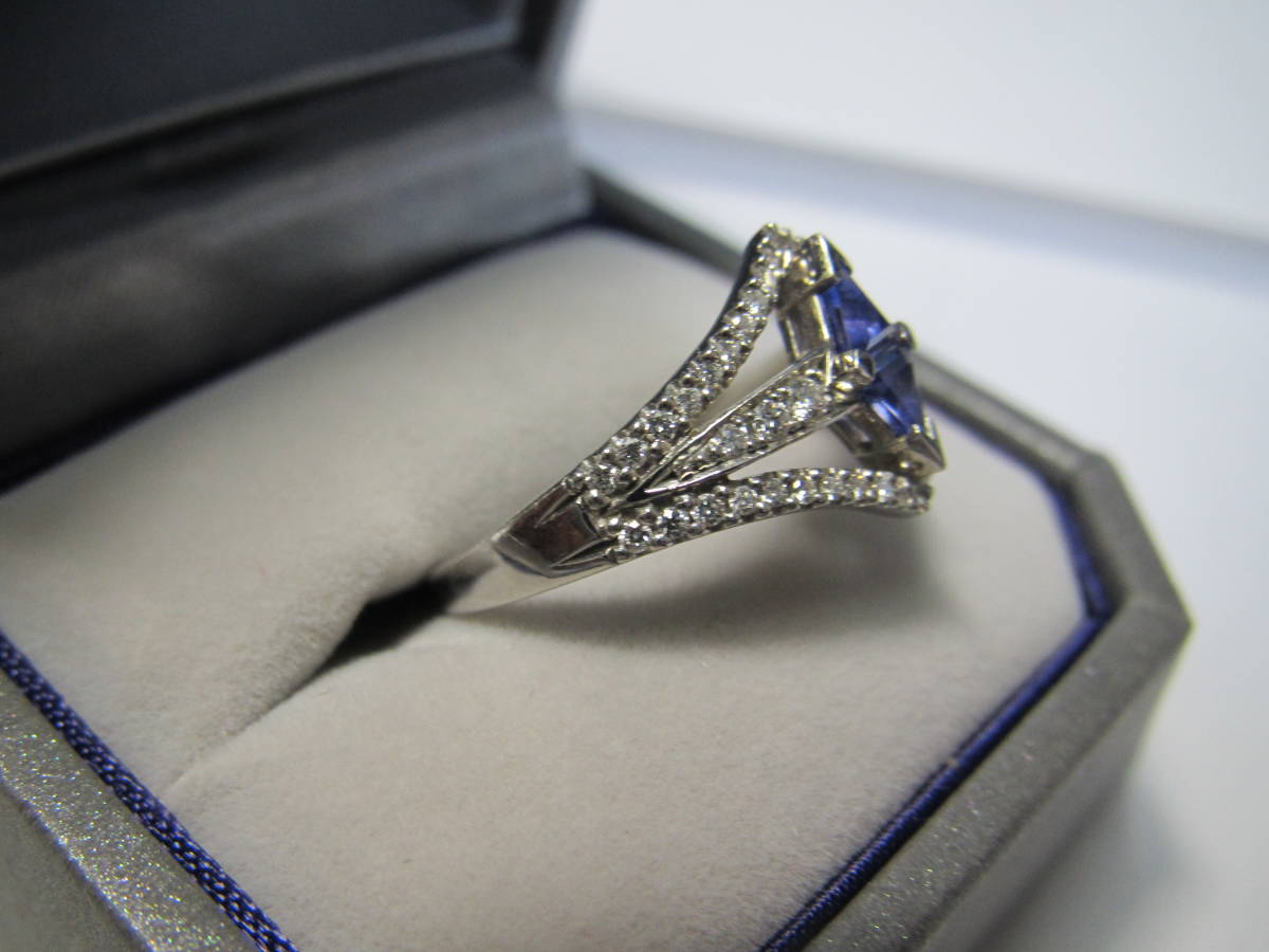 ☆STAR JEWELRY スタージュエリー リング Pt950 DIAMOND&TANZANITE