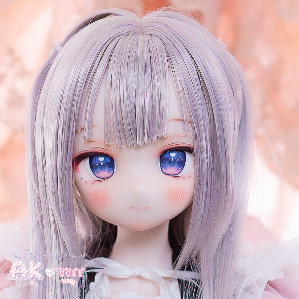 【AK*doll】DDH-01 カスタムヘッド SWセミホワイト デカールアイ付き_画像1