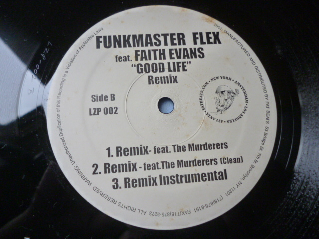 Funkmaster Flex ft. Faith Evans / Good Life (The Remixes) シュリンク付 オリジナル盤 12 ファンキーネタ R&B_画像3