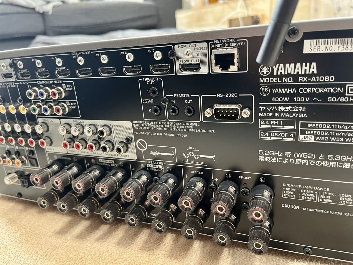 美品☆ヤマハ YAMAHA AVアンプ RX-A1080 | www.annugeo.com