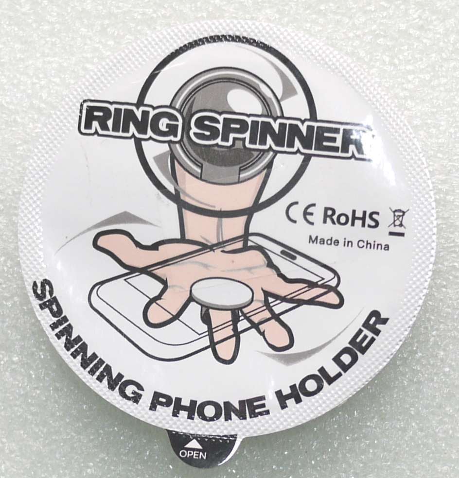 【送料63円/未開封】スマホ 携帯用 リングスピナー ホルダー 裏に貼り付けて回転する RING SPINNER SPINNING PHONE HOLDER.._画像2