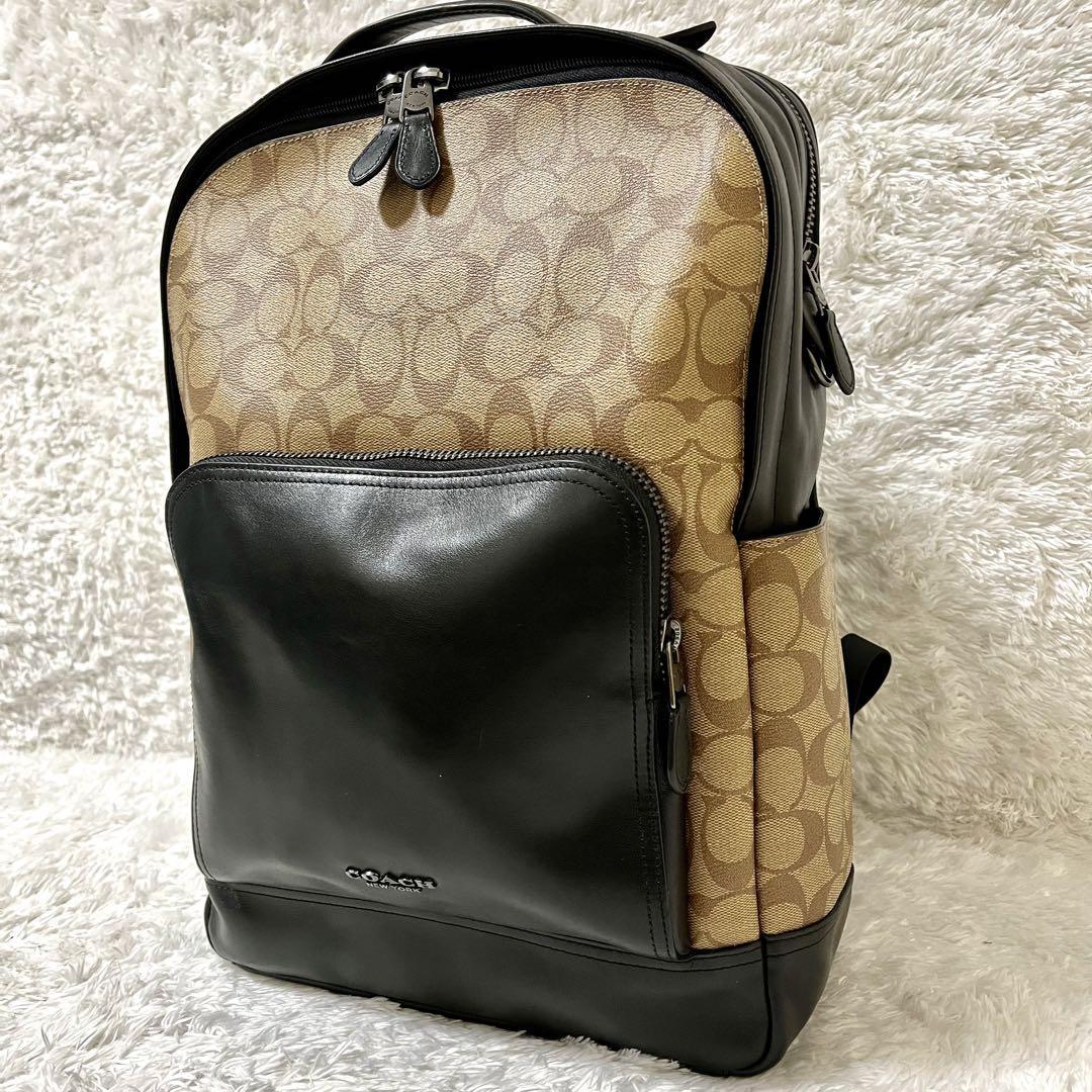 極美品】COACH コーチ リュック バックパック レザー×PVC-