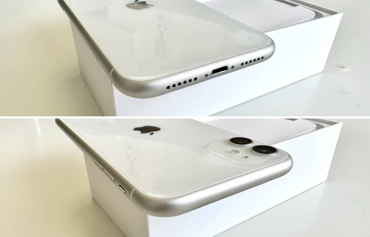 美品】海外版 iPhone 11 128GB ホワイト SIMフリー 元箱付き 全付属品
