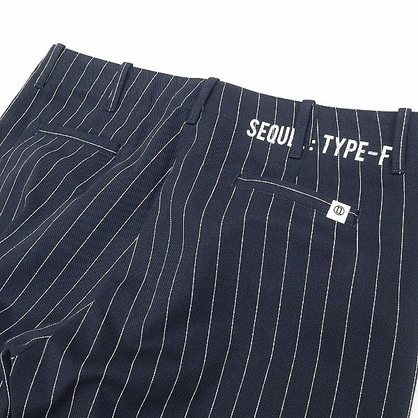 新品同様 20AW○SEQUEL シークエル TYPE-F STRIPE CHINO PANTS NAVY