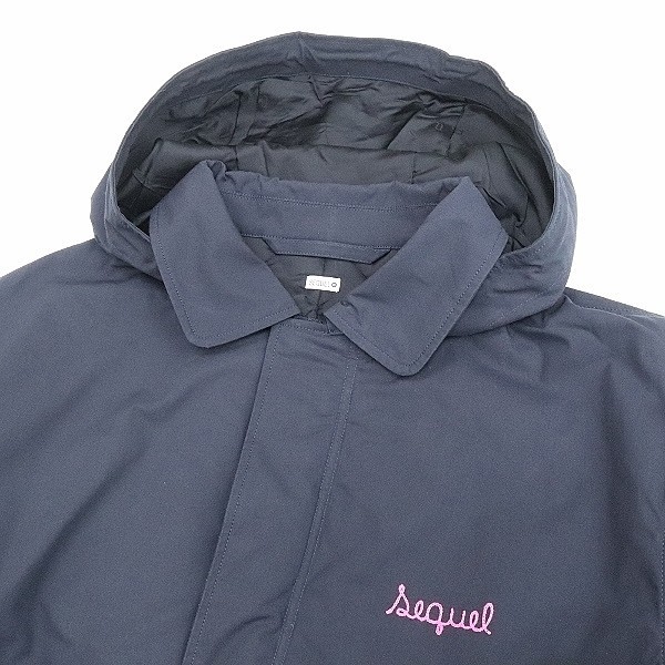新品 21AW●SEQUEL シークエル FISHTAIL JACKET フィッシュテール ジャケット コート 紺 ネイビー L_画像3