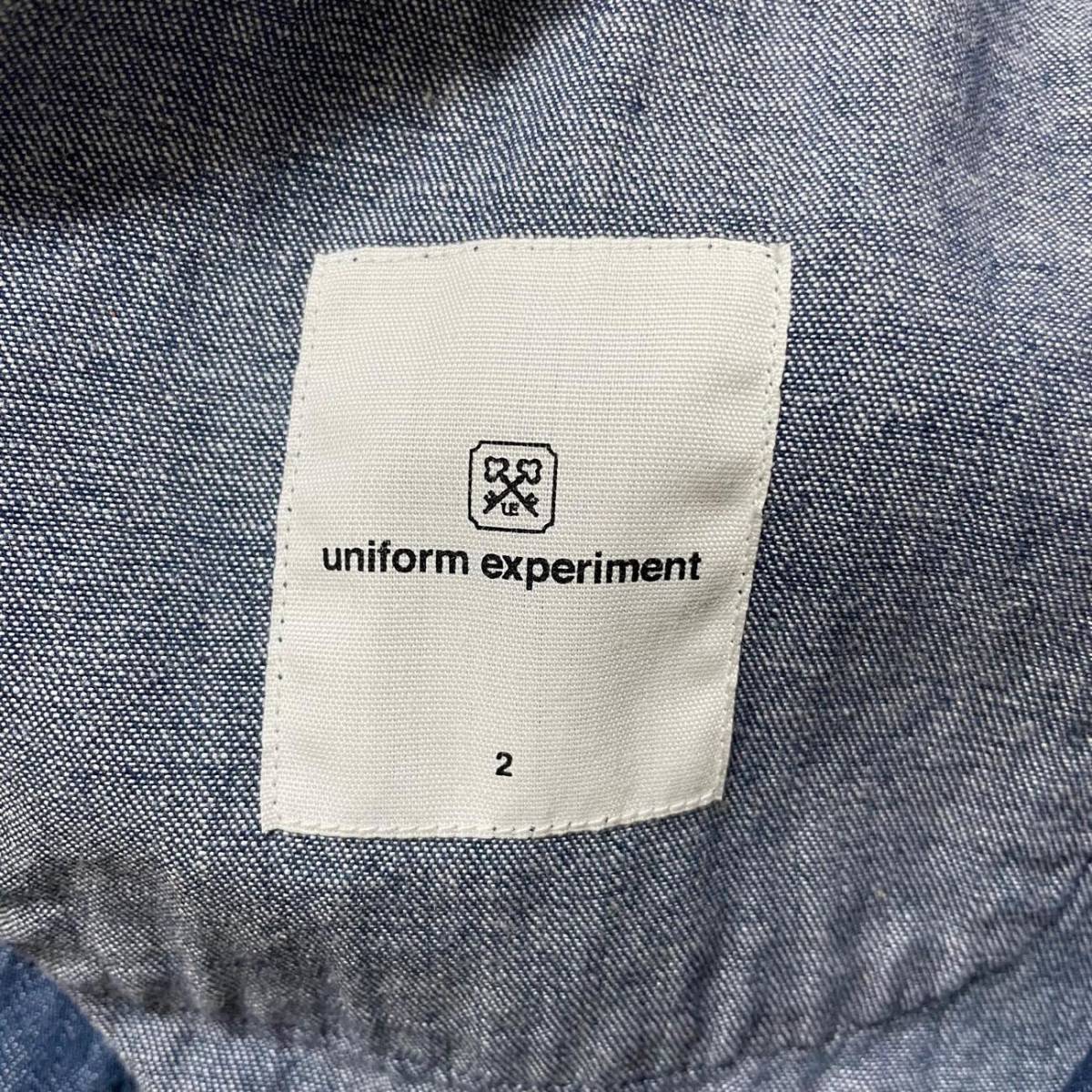 UNIFORM EXPERIMENT レオパード切替シャンブレーシャツ 定価24,200円 2 送料210円〜 ユニフォームエクスペリメント ヒョウ柄 ソフネット_画像4