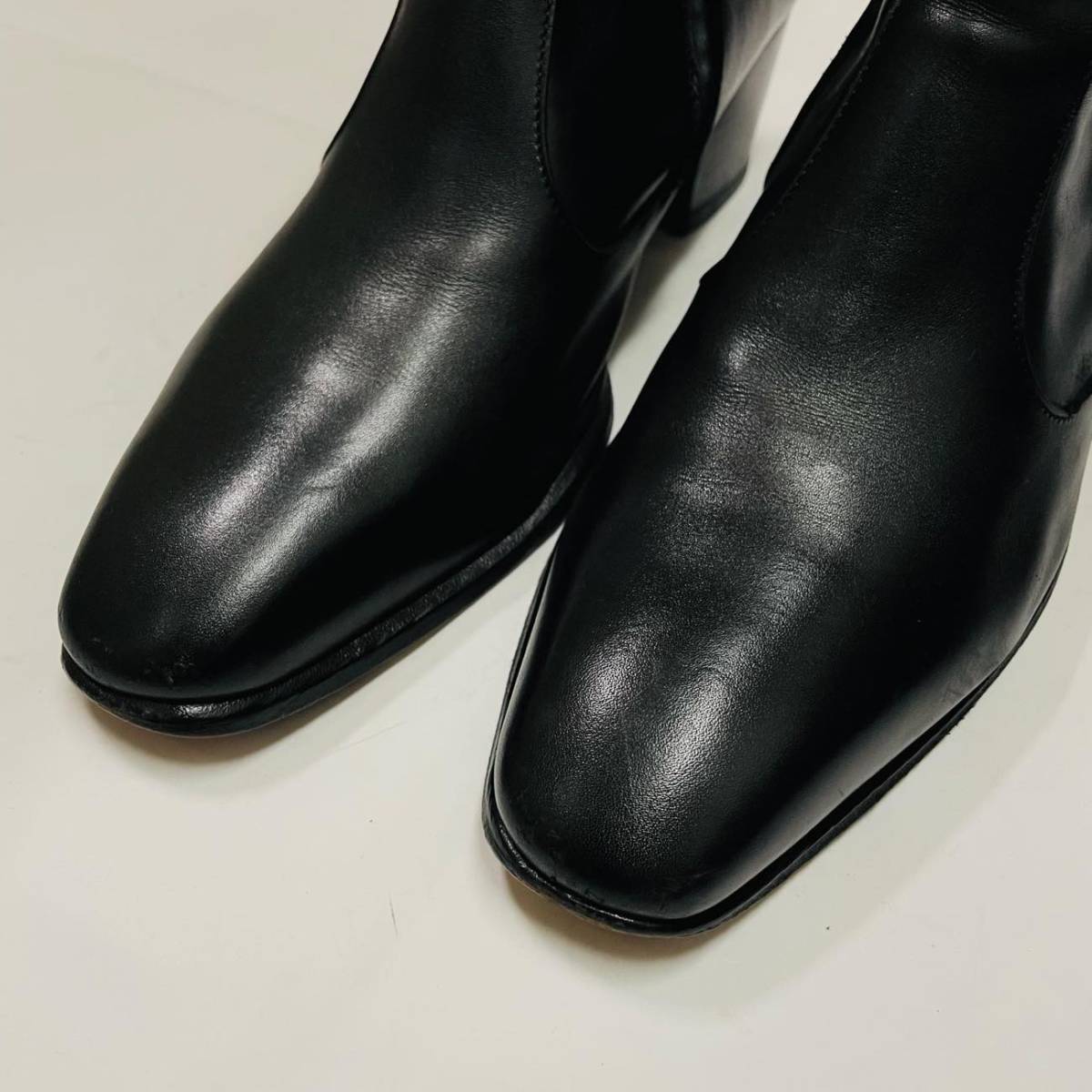 LITHIUM HOMME サイドジップブーツ 定価115,500円 42(26.5cm) リチウムオム 近年モデル レザーシューズ 靴 LH99-0101 牛革 ブラック 黒_画像8