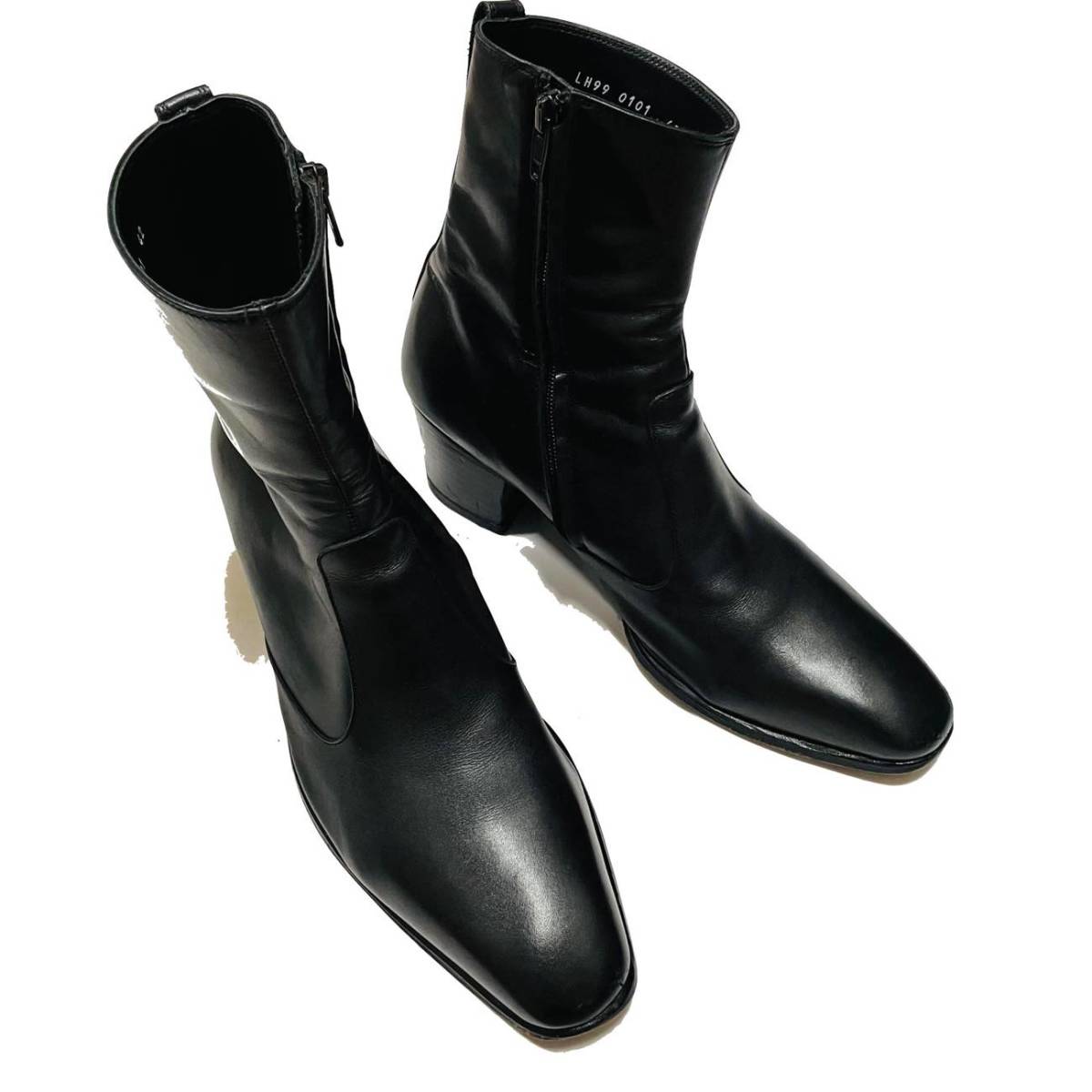 LITHIUM HOMME サイドジップブーツ 定価115,500円 42(26.5cm) リチウムオム 近年モデル レザーシューズ 靴 LH99-0101 牛革 ブラック 黒_画像7