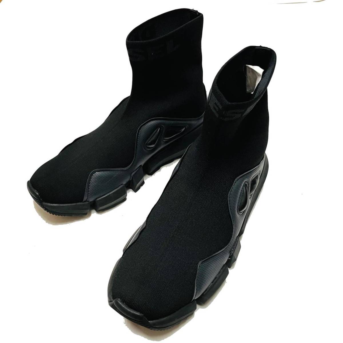 良品 DIESEL ディーゼル H-PADOLA HSB ソックススニーカー 定価29,700円 27cm ハイカット 靴 メンズ Y02475 P2600 メンズ 男性用 ロゴ